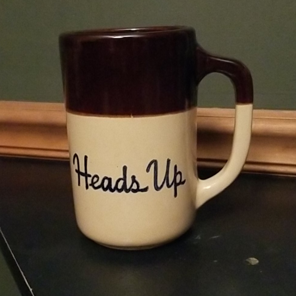 Heads up large coffee tea mug